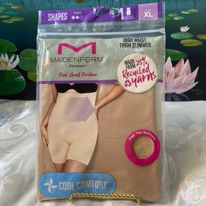 NWT Maidenform flexees High Waisted Thigh Slimmer. XL neutral beige